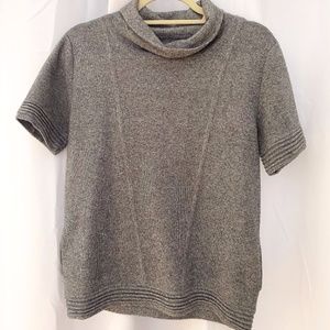 Rag and Bone Mock Turtle neck short sleeve sweater in grey
